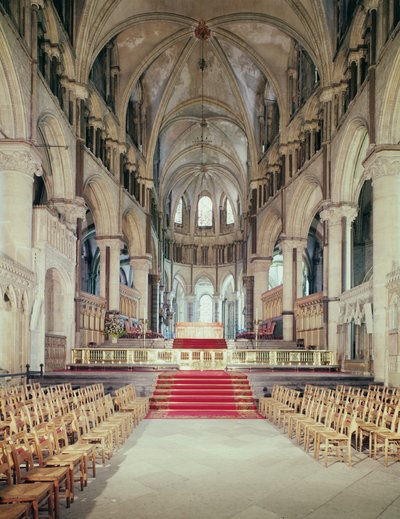 Vista del coro, Catedral de Canterbury, construida 1098-1130 de Unbekannt Unbekannt