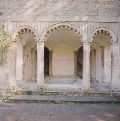 Vista del exterior de la Casa de Baños, Corsham Court, Wiltshire de Unbekannt Unbekannt