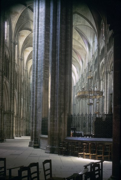 Vista del interior, Catedral de Durham, construida 1093-1289 de Unbekannt Unbekannt