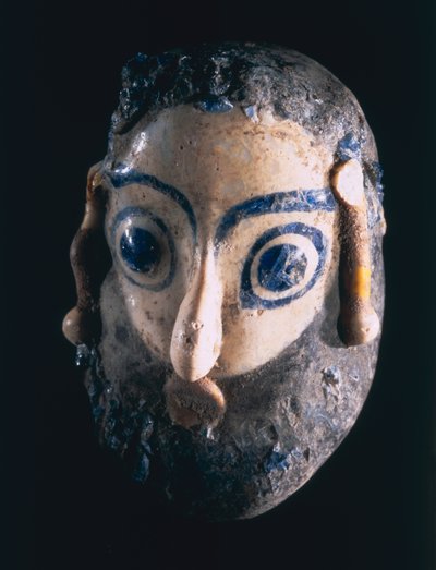 00367 Colgante de cabeza barbuda, de Cartago, Túnez, Fenicio, siglo IV-III a.C. de Unbekannt