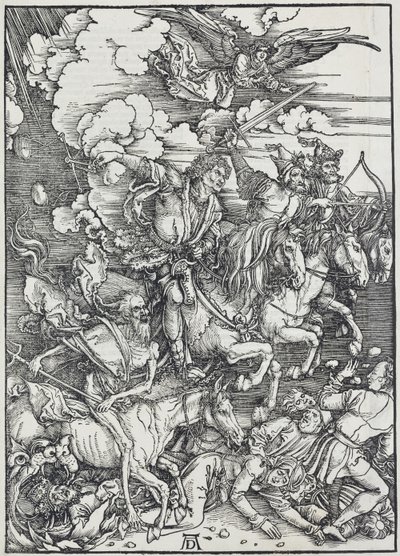 05. Alberto Durero, Apocalipsis, III. Los cuatro jinetes apocalípticos, Galería Nacional de Praga de Unbekannter Künstler
