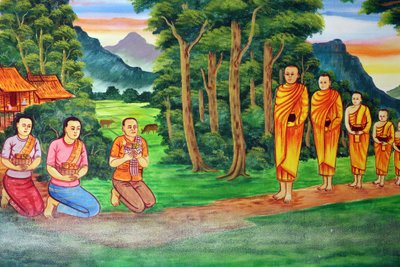 Historia de la vida de Buda Shakyamuni, Wat Si Muang, Vientiane, Laos de Unbekannt