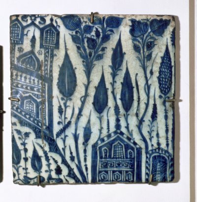 Azulejo A3 con diseño estilizado de casas y flores, egipcio, mameluco de Unbekannt
