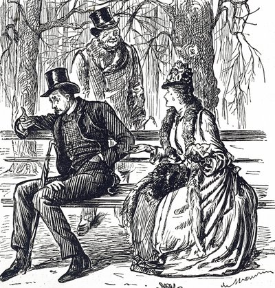 Una pareja practicando quiromancia de Unbekannt