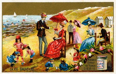 Un día de playa en Francia a finales del siglo XIX de Unbekannter Künstler