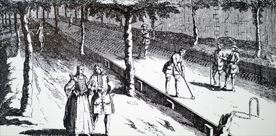Un juego de croquet en Pall-Mall de Unbekannt