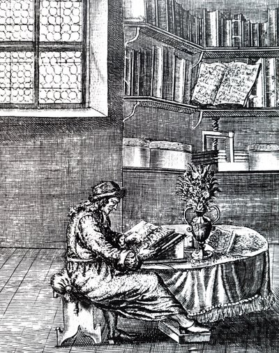 Un caballero leyendo de Unbekannt