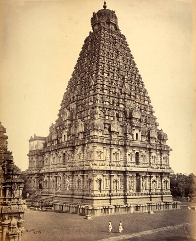 Una gran pagoda en la India de Unbekannter Künstler