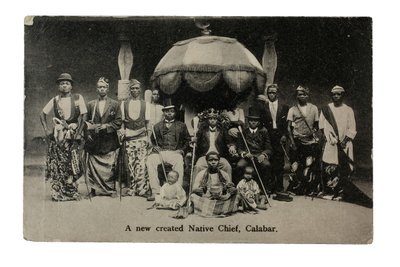 Un nuevo jefe nativo creado, Calabar, Nigeria, c.1910 de Unbekannt