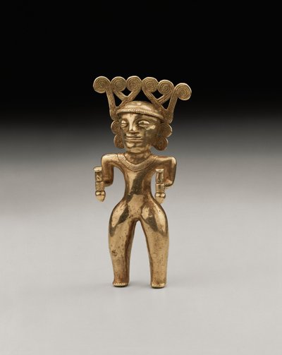 Una rara figura de chamán de estilo internacional, probablemente de Panamá o Costa Rica, c.500-1000 de Unbekannt