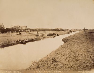 Un recuerdo de los viajes de Odoardo Beccari: un canal en Ismailia de Unbekannter Künstler