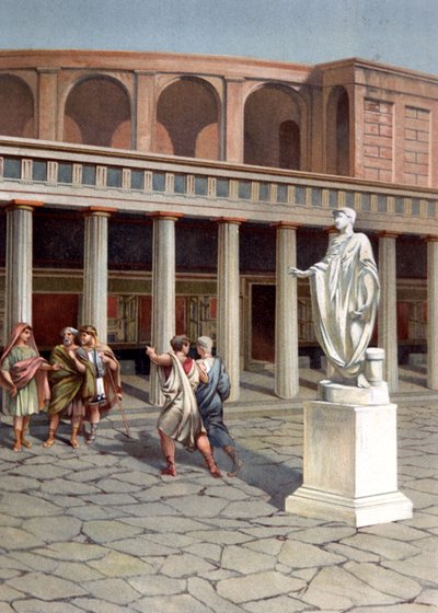 Una calle de Pompeya de Unbekannter Künstler