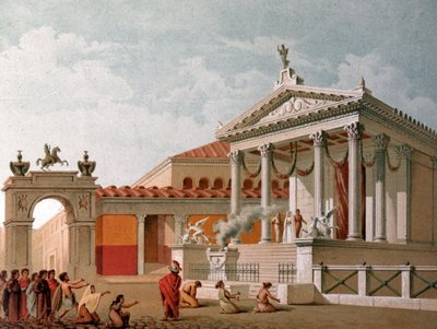 Un templo en Pompeya de Unbekannter Künstler
