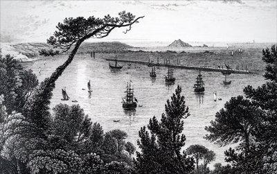 Vista del puerto de Plymouth de Unbekannt