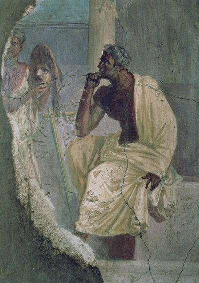 Actor y máscara, de la casa del poeta trágico de Unbekannter Künstler