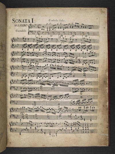 Añadir MS 41631 f.2r Copia de Beethoven de sus tres primeras sonatas para pianoforte en mi bemol, fa menor y re de Unbekannter Künstler