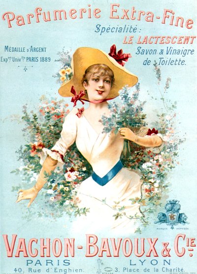 Cartel publicitario de los perfumes Vachon Bavoux c. 1891 de Unbekannter Künstler