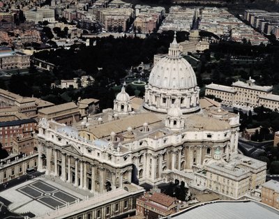 Vista aérea de la Basílica de San Pedro, Roma de Unbekannt