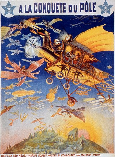 Cartel de la película A la conquista del Polo de Georges Méliès 1912 (película muda) de Unbekannt