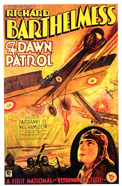 Cartel de la película La patrulla del amanecer (The Dawn Patrol) con Richard Barthelmess de Unbekannt