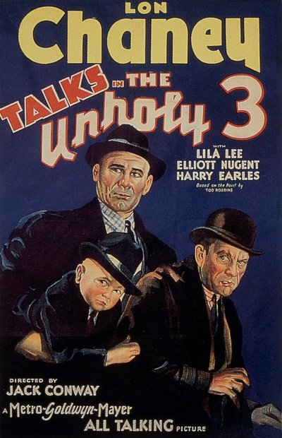 Cartel de la película The Unholy Three con Lon Chaney 1925 de Unbekannt