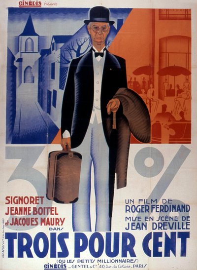 Cartel de la película Trois pour cent de Jean Dréville 1933 de Unbekannt