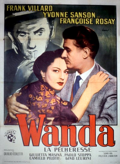 Cartel de la película Wanda la pecadora de Duilio Coletti con Frank Villard, Yvonne Sanson y Françoise Rosay 1952 de Unbekannt