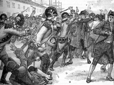 Riña entre soldados y cordeleros, Boston de Unbekannter Künstler