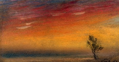 Resplandor causado por la erupción del Krakatoa, 9 de noviembre de 1883 de Unbekannter Künstler