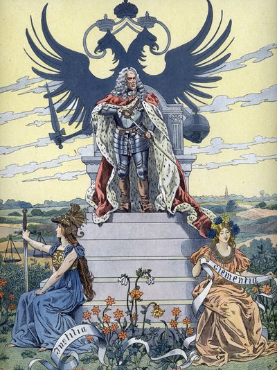 Alegoría de "Gott erhalte Franz den Kaiser" (Dios salve al Emperador), hacia 1900 (Ilustración) de Unbekannter Künstler