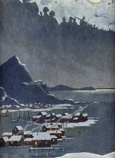 Alegoría del himno nacional sueco, hacia 1900 (Ilustración) de Unbekannter Künstler