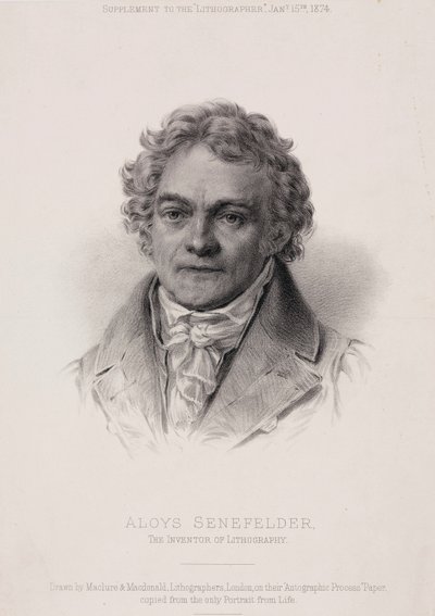 Alois Senefelder, inventor alemán de la litografía, c1810 de Unbekannt