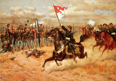 Guerra Civil Americana 1861-1865: "La cabalgada de Sheridan". Batalla de Opequon también llamada Tercera Batalla de Winchester de Unbekannter Künstler