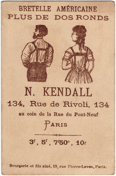 Bandolera americana más espalda redonda, publicidad para el Kendall de Unbekannter Künstler