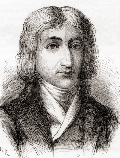 André-Jacques Garnerin, globero e inventor del paracaídas sin armazón, de "Les Merveilles de la Science", publicado hacia 1870 (litografía). de Unbekannter Künstler