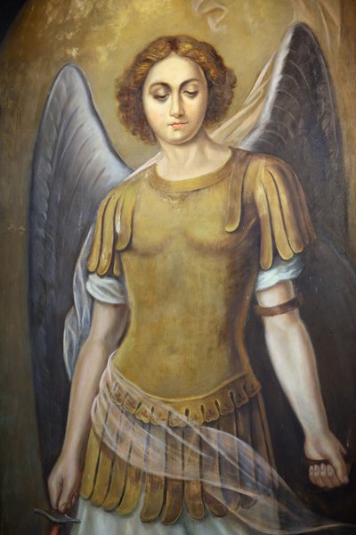Pintura de ángel en la iglesia ortodoxa griega de Aya Triada Estambul Turquía de Unbekannt