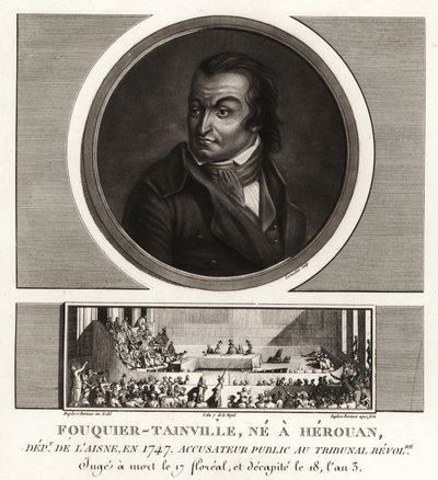 Antoine Quentin Fouquier-Tainville, Fiscal Público, Tribunal Revolucionario, guillotinado en 1795 de Unbekannt