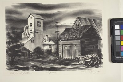 Aproximación de la tormenta (litografía) de Unbekannter Künstler