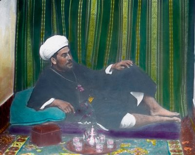 Árabe tomando el té de Unbekannter Künstler