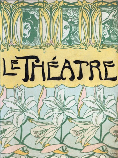 Portada de libro Art nouveau, "Le Théatre". de Unbekannter Künstler