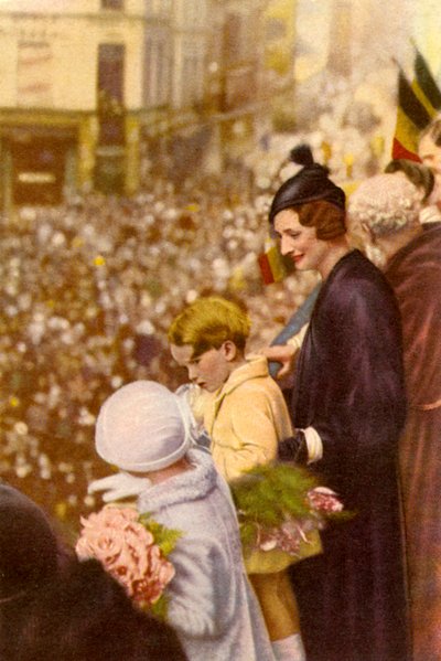 Astrid de Suecia con sus hijos de Unbekannter Künstler