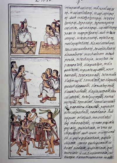 Sociedad azteca, Libro IV del Códice Florentino, versión bilingüe en español y náhuatl, Historia General de las Cosas de la Nueva España, Civilización azteca de Benjamin Baud