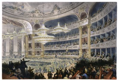 Bal en París, c.1870 (litografía) de Unbekannter Künstler
