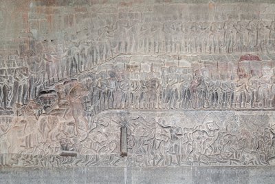 Bajorrelieves de la galería sur de Angkor wat, Camboya de Unbekannter Künstler