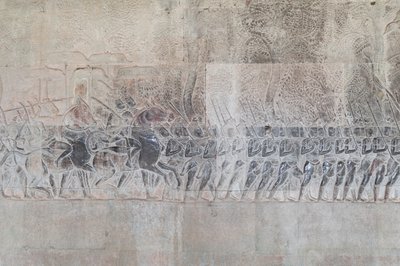 Bajorrelieves de la galería sur de Angkor wat, Camboya de Unbekannter Künstler