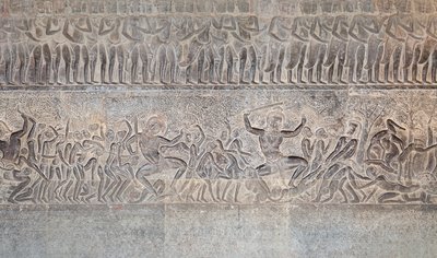 Bajorrelieves de la galería sur de Angkor wat, Camboya de Unbekannter Künstler