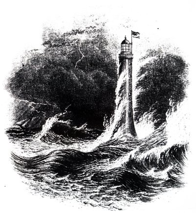 Faro de Bell Rock en una tormenta de Unbekannt