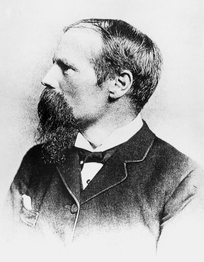 Benjamin Baker, ingeniero civil británico y diseñador del Puente Forth, c 1885 de Unbekannt