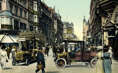 Escena callejera de Berlín, principios del siglo XX (tarjeta postal) de Unbekannter Künstler