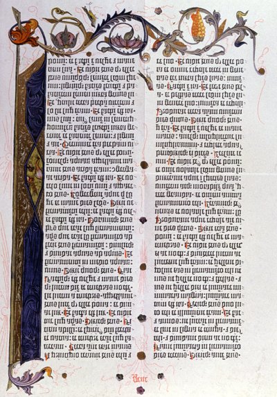 Página de la Biblia 36 líneas de Gutenberg, Maguncia de Unbekannter Künstler